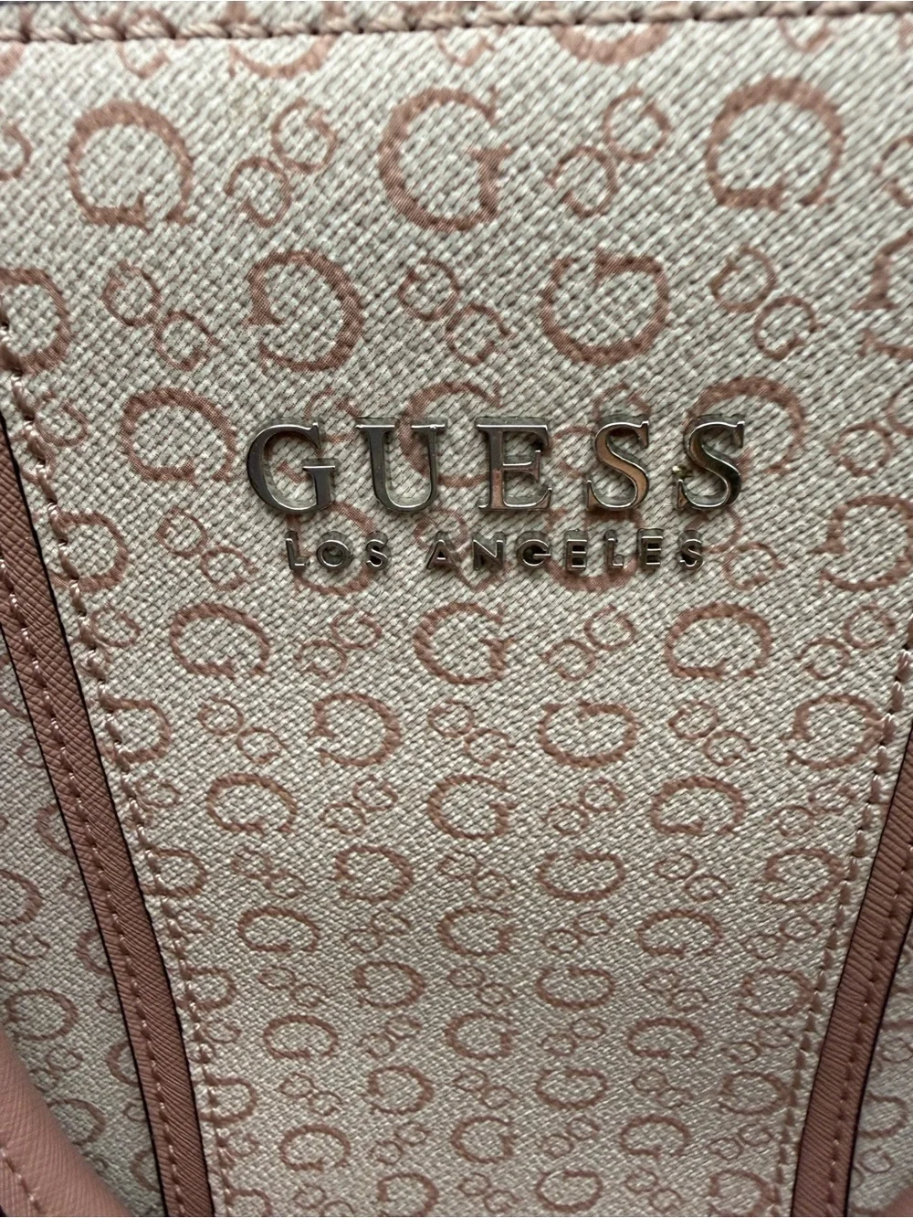 GUESS Pink Signature Logo Satchel